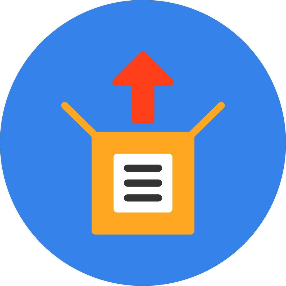 Unboxing Flat Multi Circle Icon vector