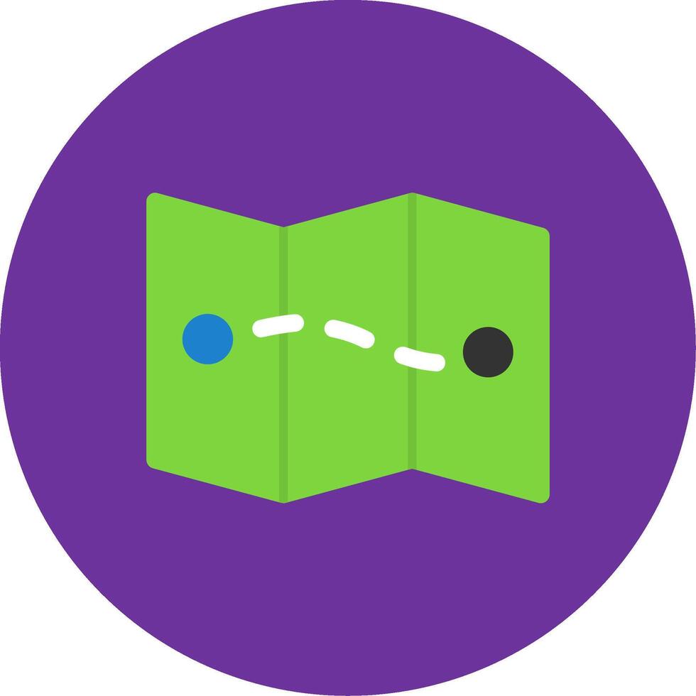 Map Flat Multi Circle Icon vector
