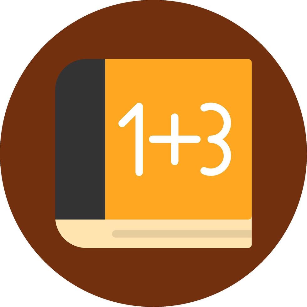Maths Flat Multi Circle Icon vector