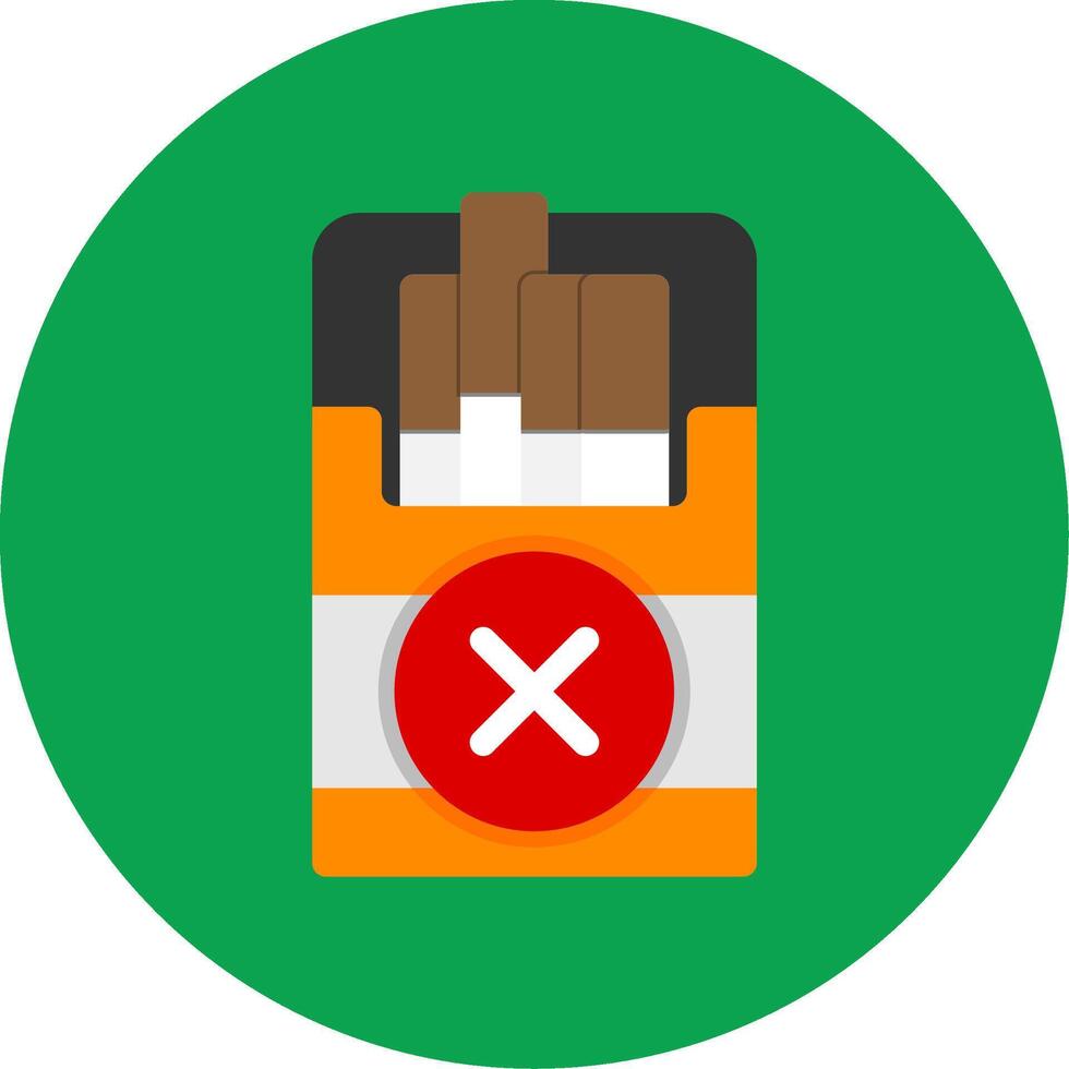 Quit Smoking Flat Multi Circle Icon vector