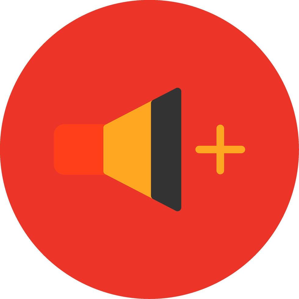 Volume Up Flat Multi Circle Icon vector