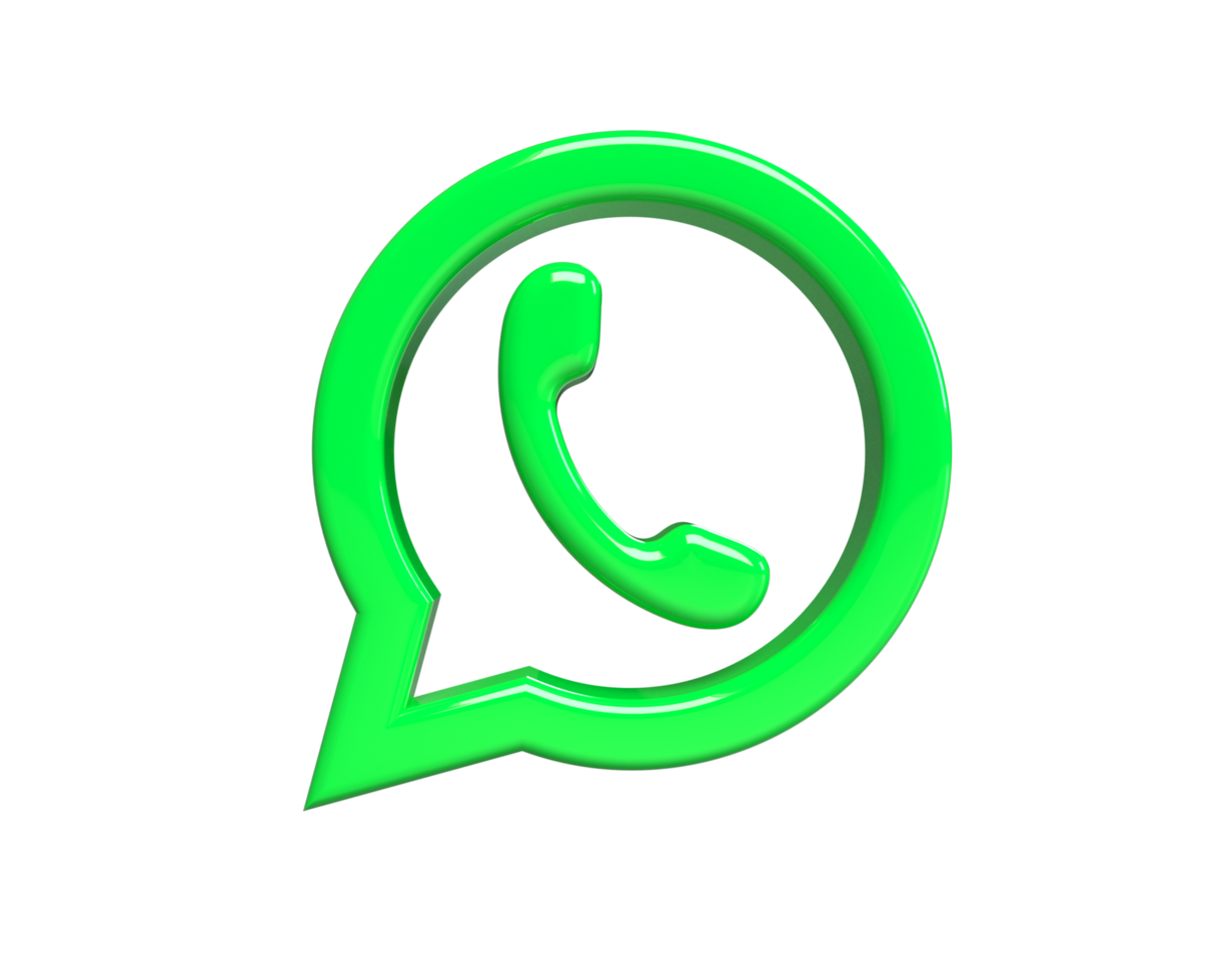 WhatsApp logo icon 3d chat app sign png