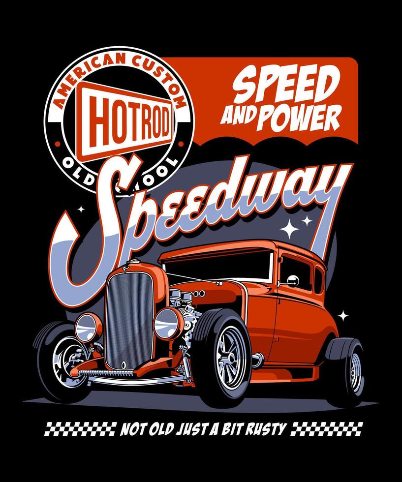 American Hotrod Speedway Graphic Design vector