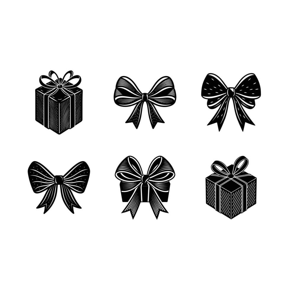 Stylish bow ribbon gift , perfect for creative projects and festive designs vector