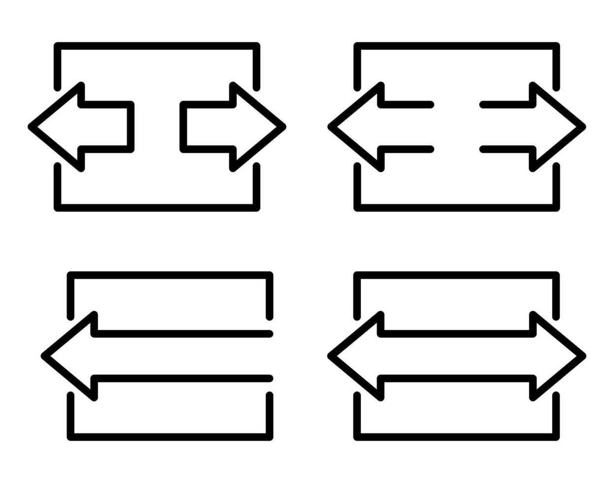 Separate thin outline symbol icon design illustration. vector
