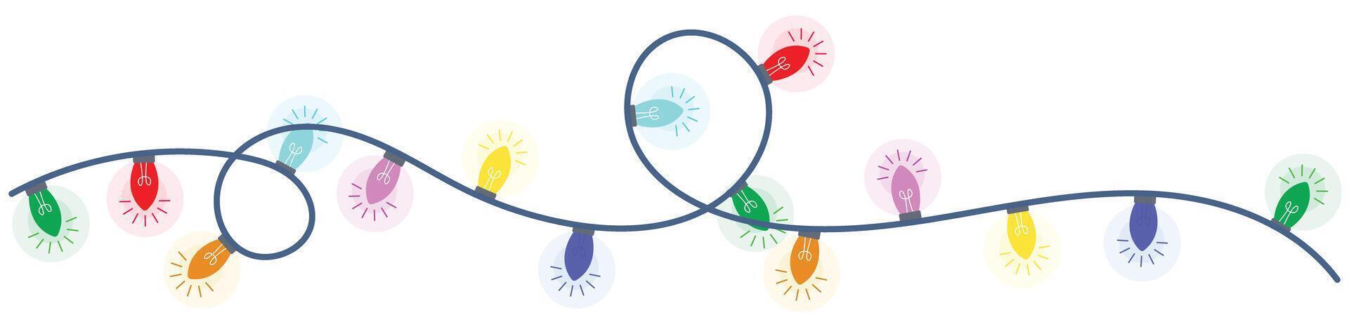lighting wire decoration colorful party lamp for celebrating event vector