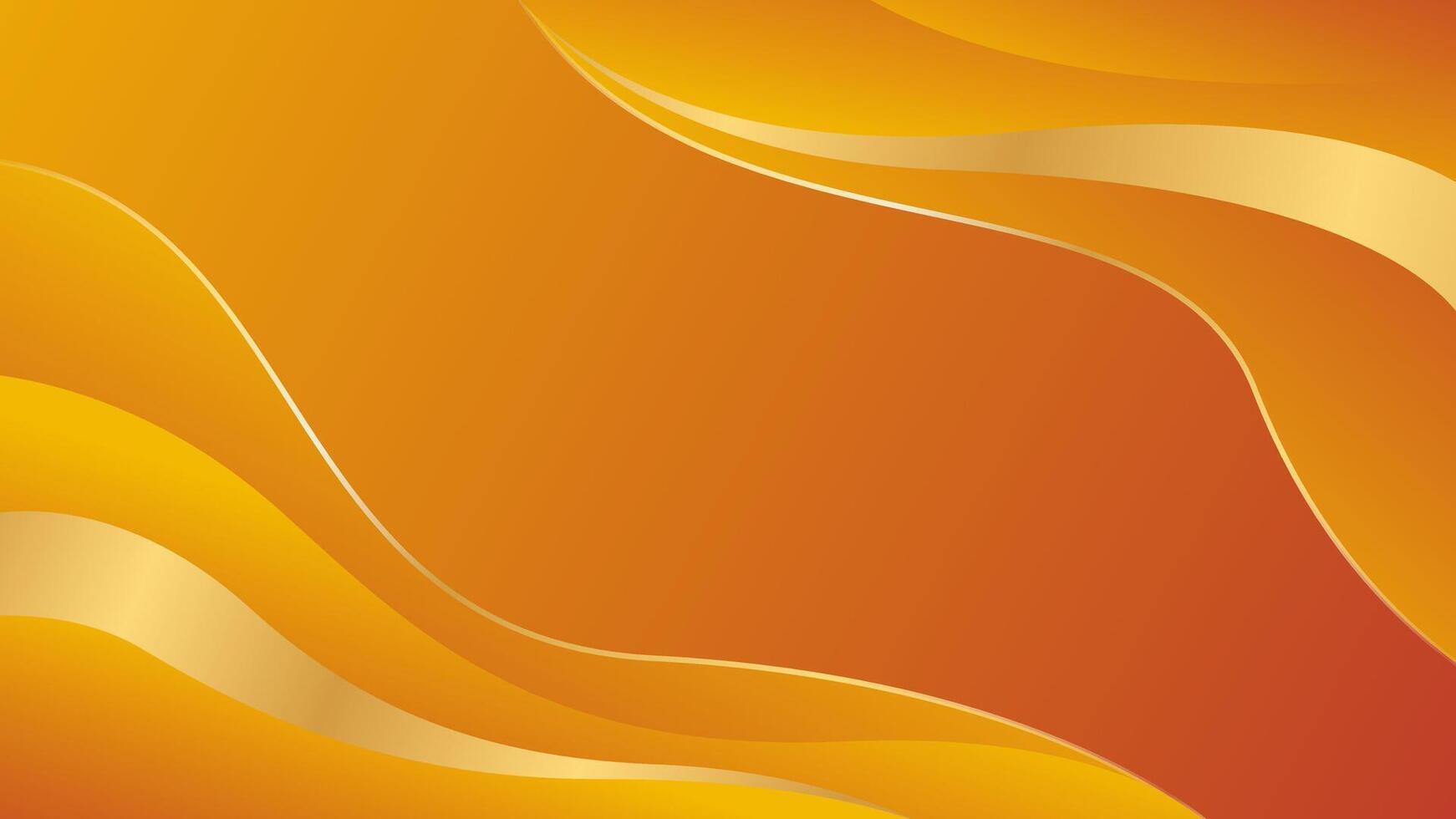 Abstract orange luxury wave background with gold lines. Elegant modern wallpapers. Suitable for templates, banners, cards, sales, ads, events, awards, web and pages vector