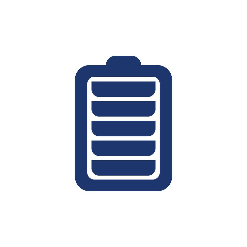 Simple battery icon full vector