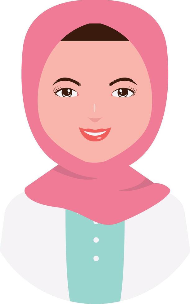 Female Medical Staff Character Illustration. Isolated with Flat Design and Shape vector