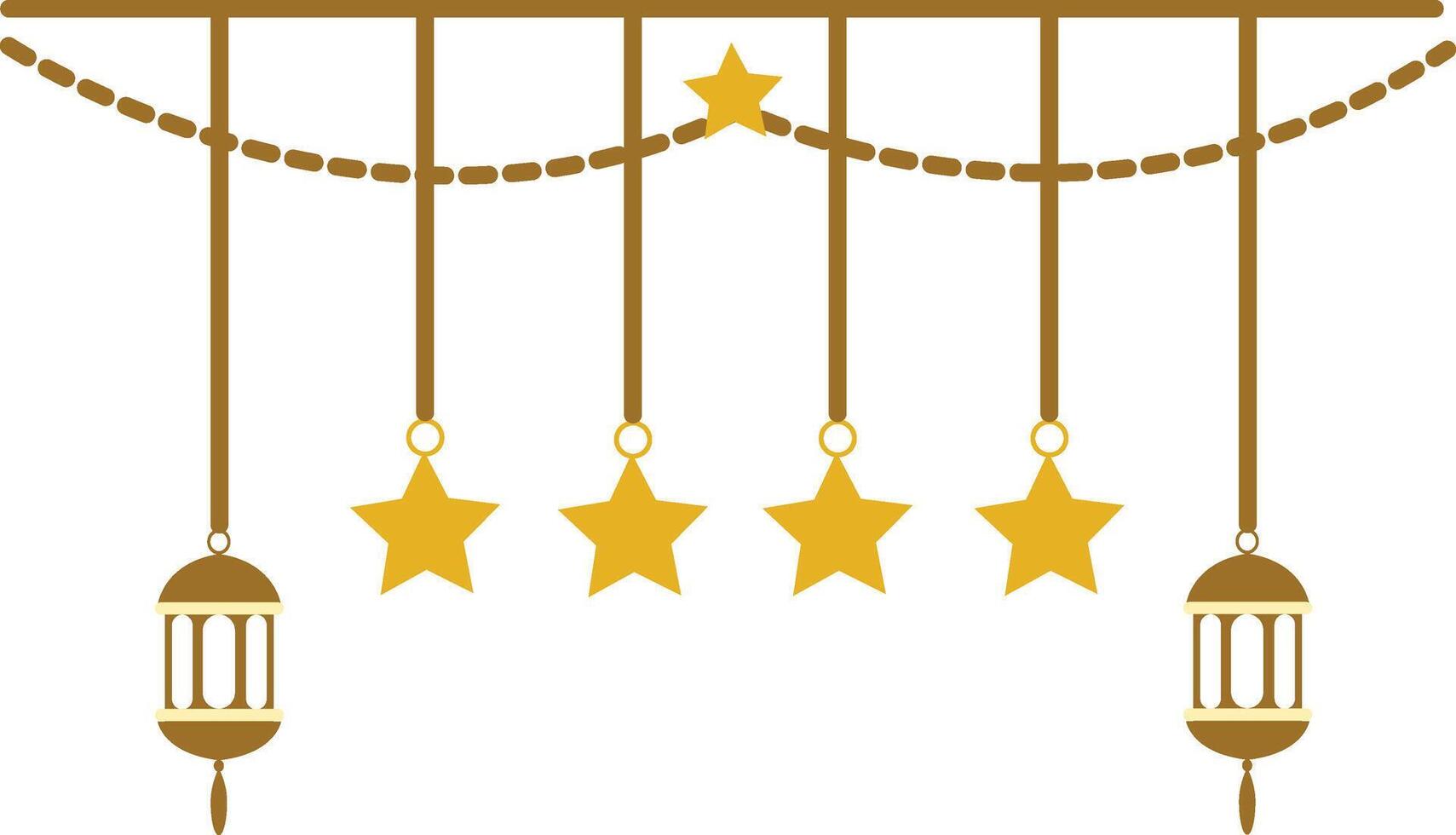 A hanging lamp with stars and a star vector