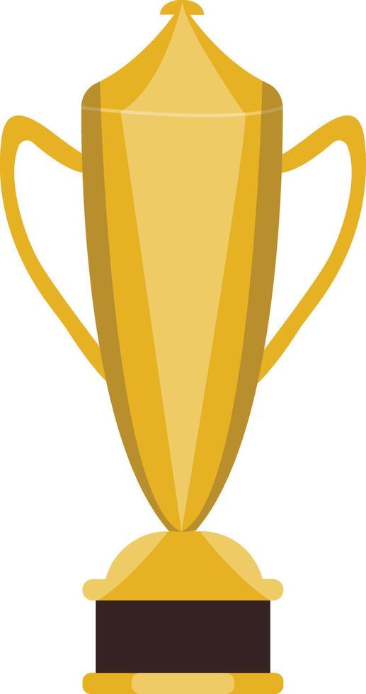 A golden trophy on a white background vector