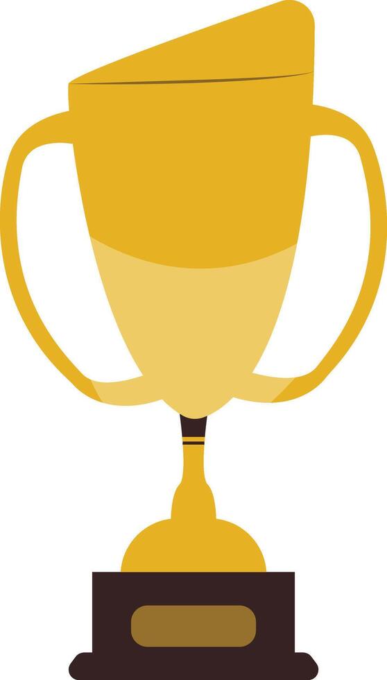 A golden trophy cup on a white background vector