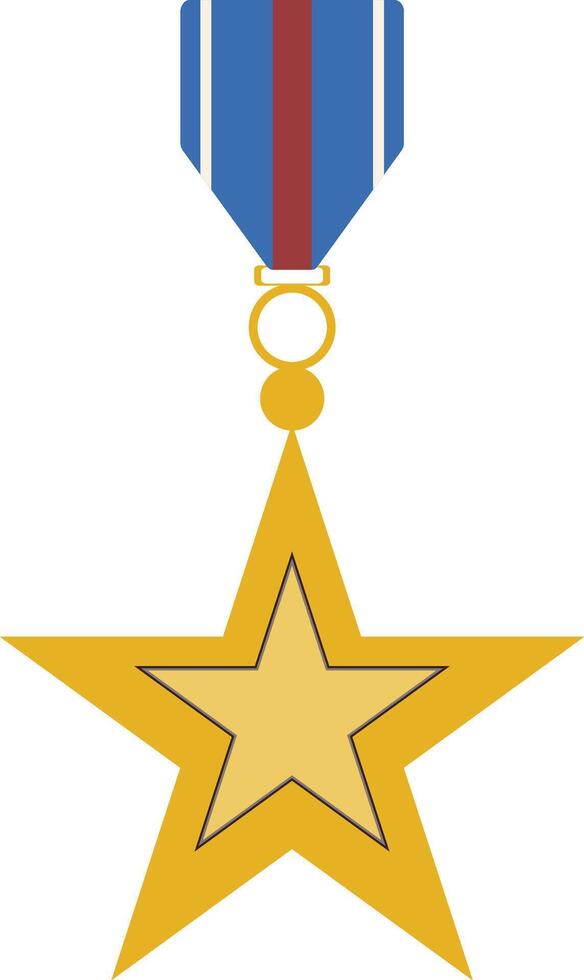 The medal of honor is shown in a star shape vector