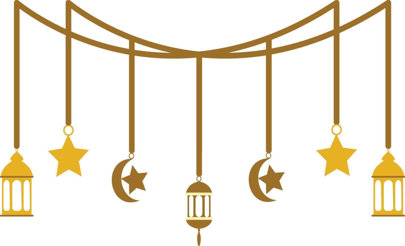 Islamic decorations clipart vector