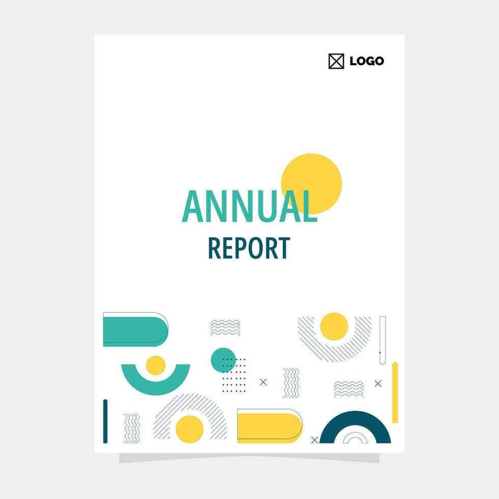 Clean and Minimalist Annual Report Cover Layout vector