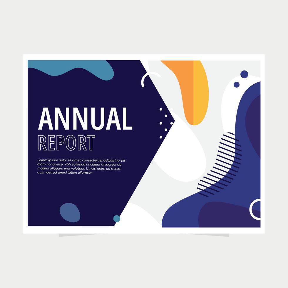 Corporate Annual Report Cover with Bold Abstract Design vector