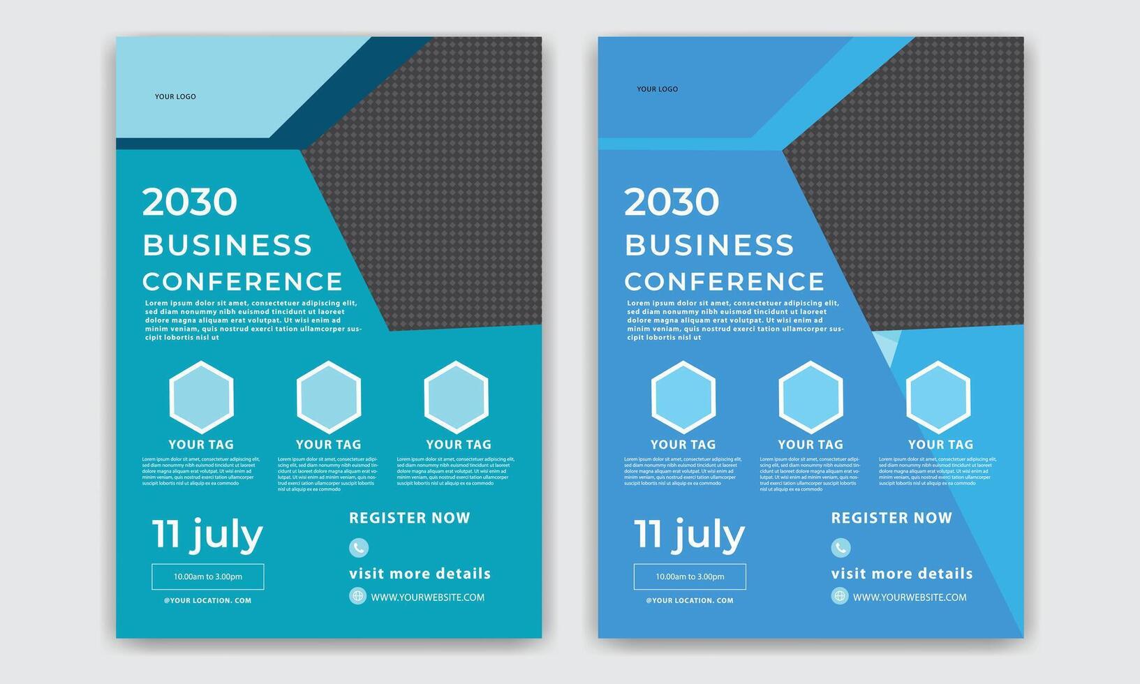 abstract business flyer template design. vector