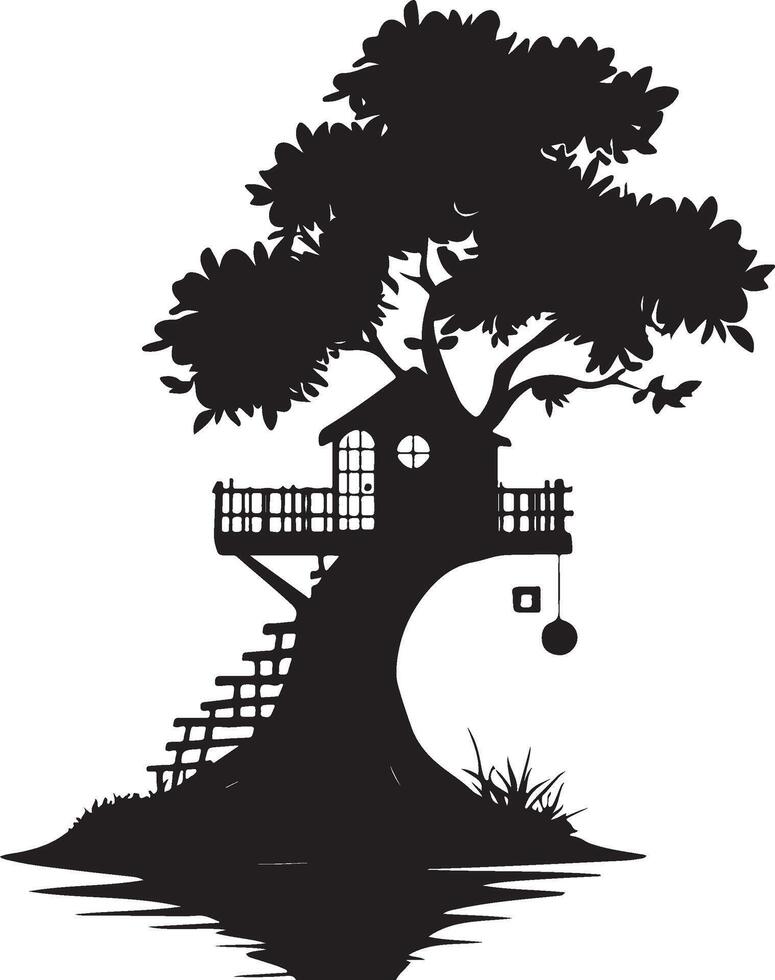 tree house silhouette price 1 credit usd vector