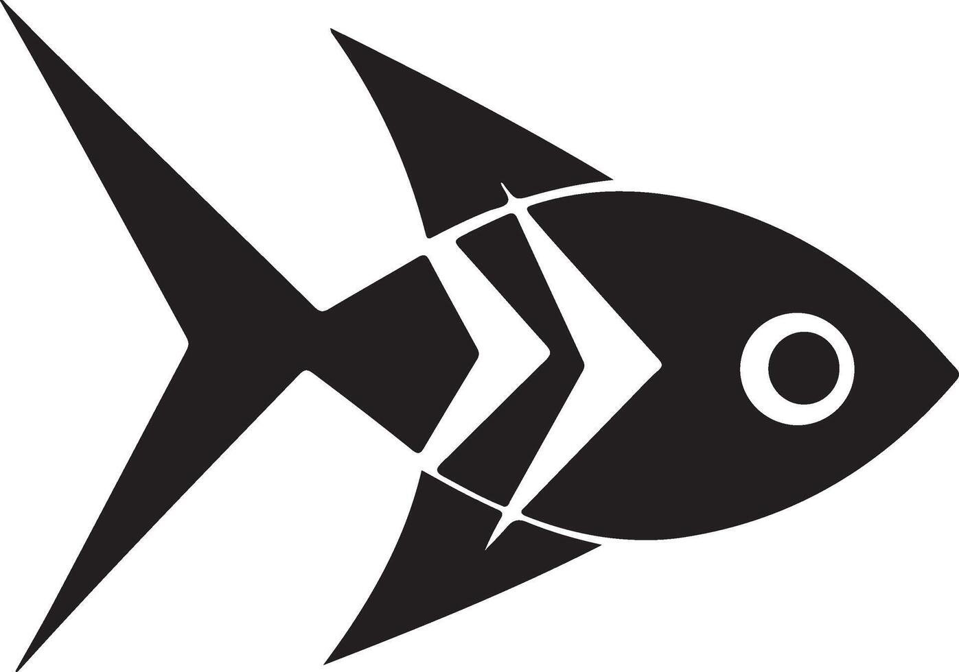 fish icon illustration on white vector