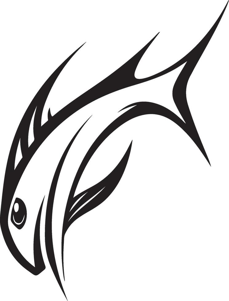 a fish tattoo design on a white background vector