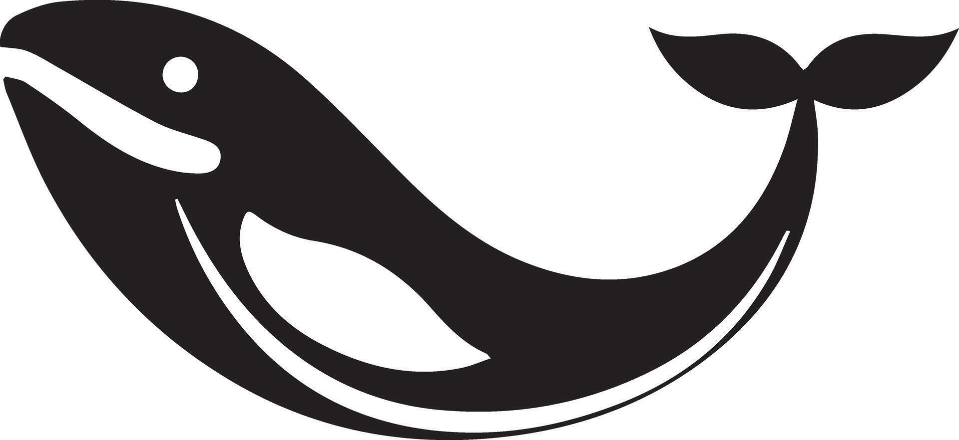 a black and white whale logo vector