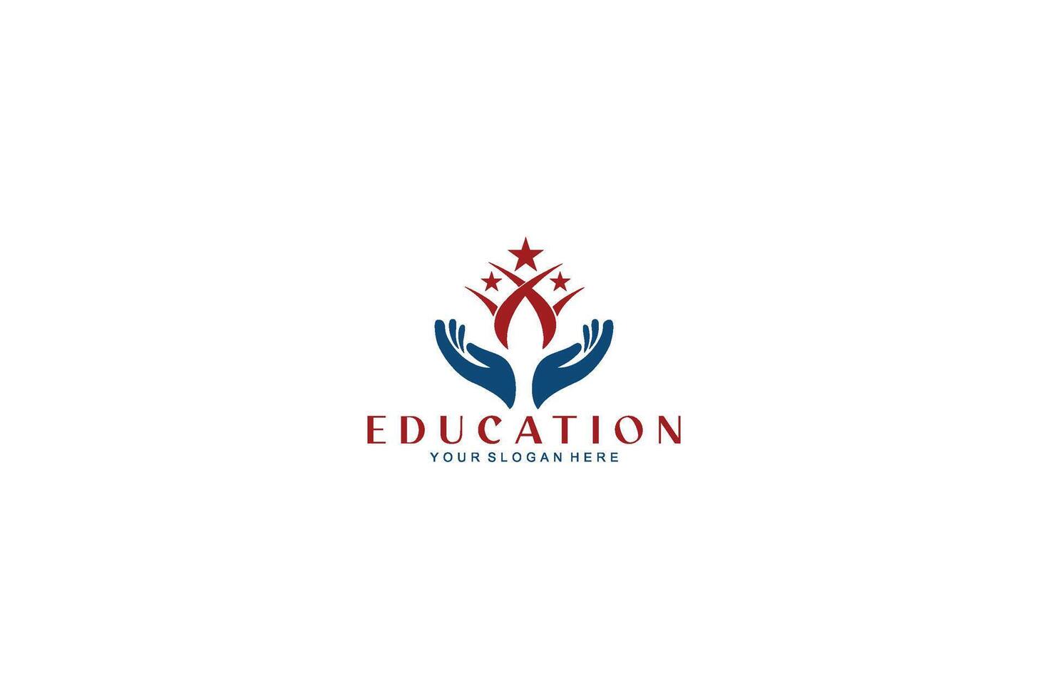 Elegant and Simple Education Logo Design vector