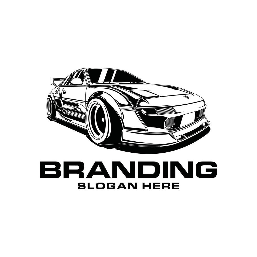 Sport Car modern futuristic silhouette graphic style, racing car concept design illustration, for your branding and business vector