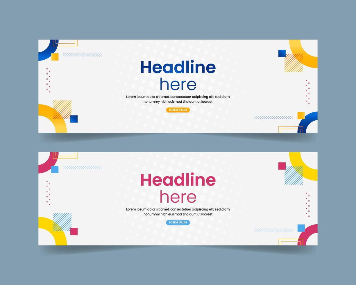 Simple and modern banner template vector