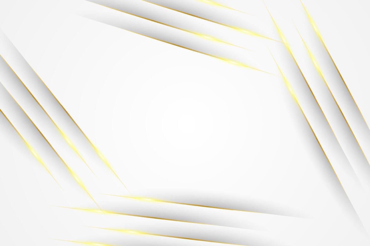 Elegant white background with golden ornaments vector