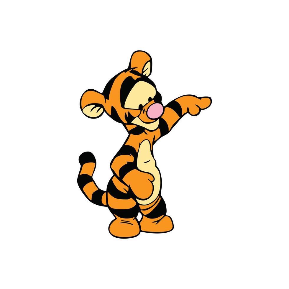 Cute Baby Tigger vector