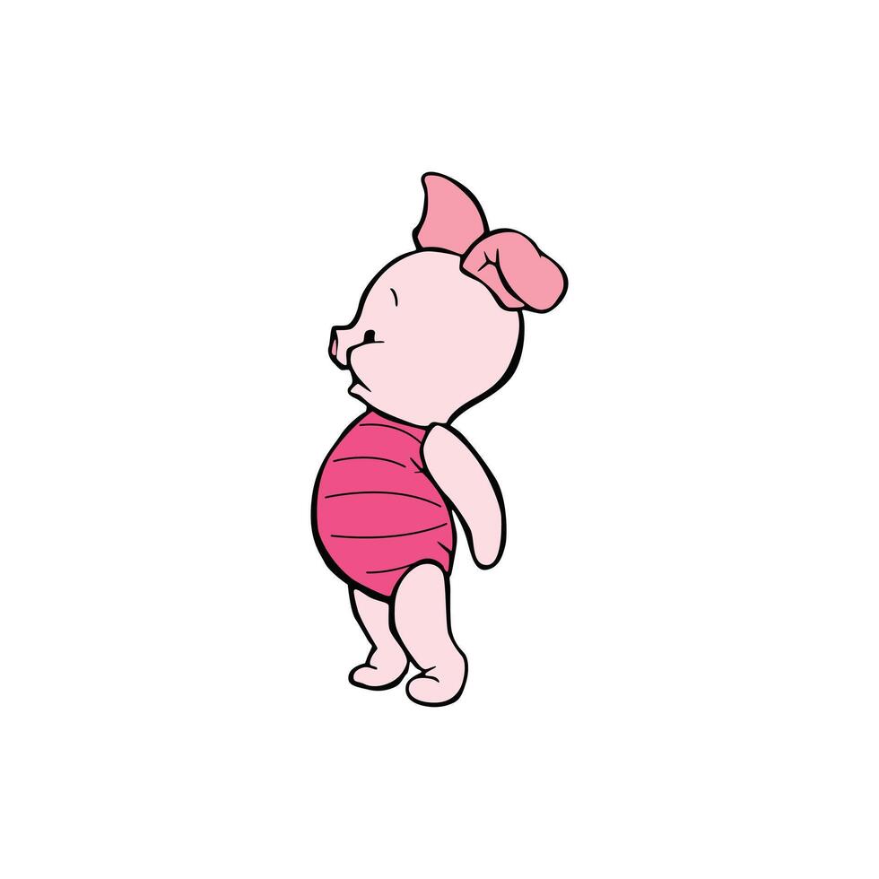 Cute Baby Piglet vector