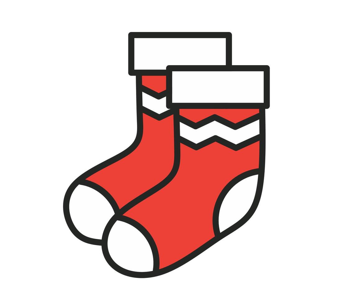 a red sock icon vector