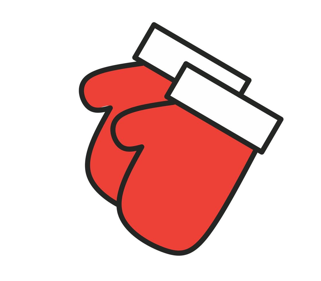 a red glove icon vector
