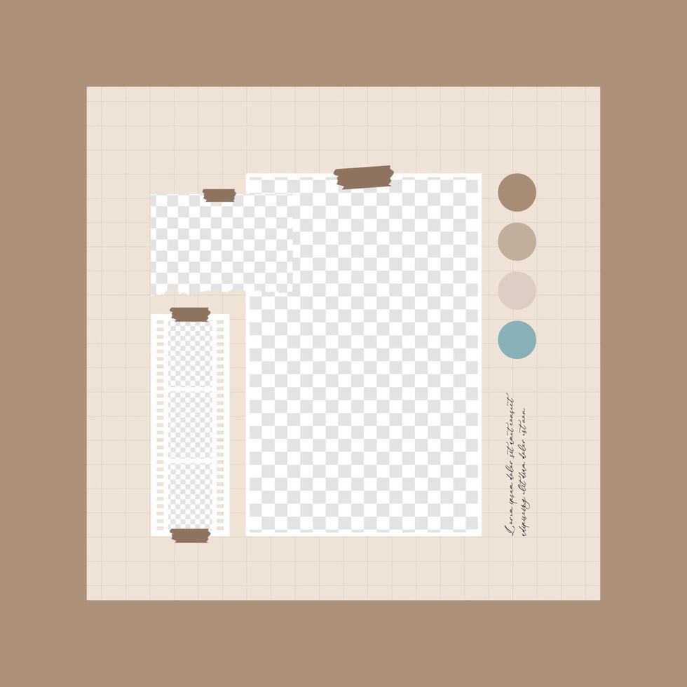 Moodboard collage with pictures surfing vector