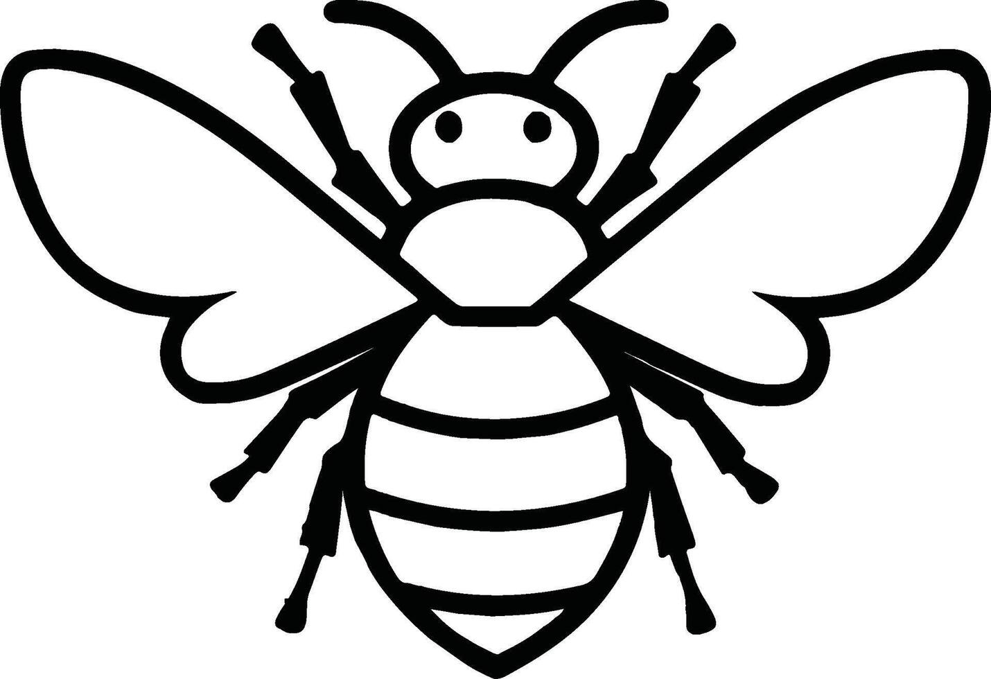 logo set with bee. Honeybee as main element of logotypes vector