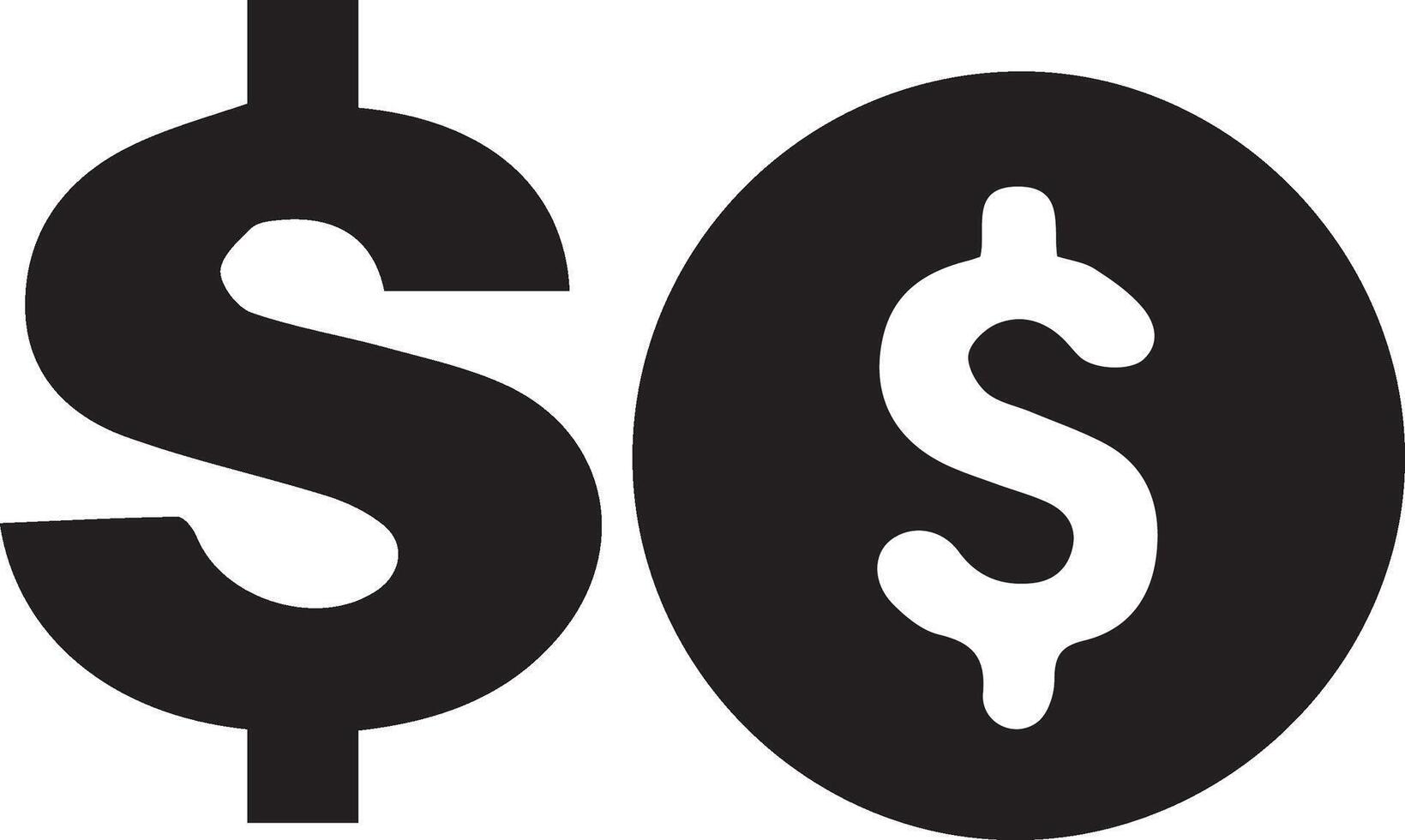 dollar icon or logo for free download vector