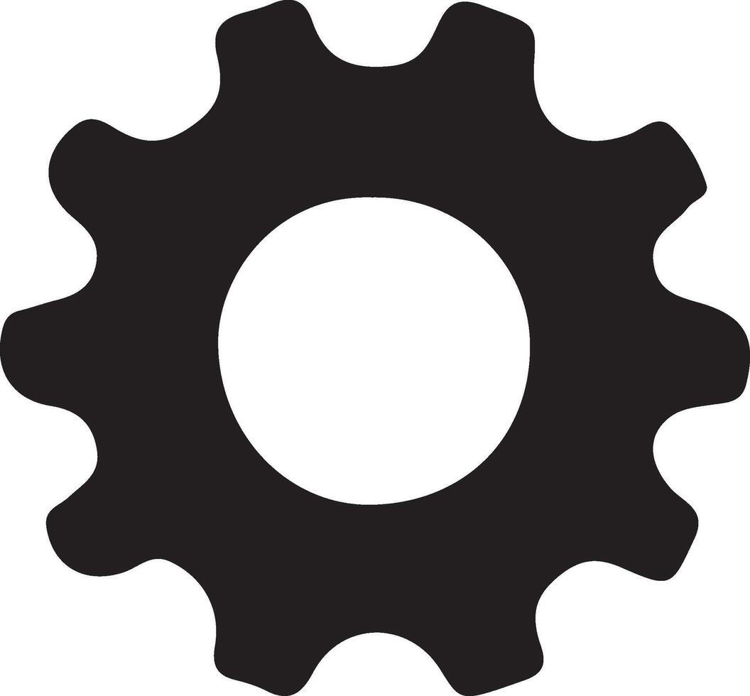 setting icon black style art vector