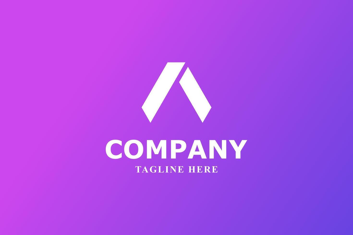 letter a tech minimal logo vector