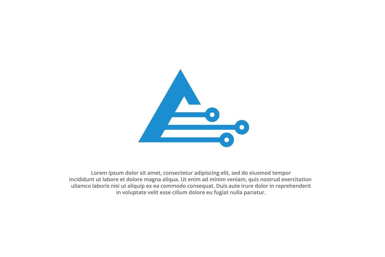 minimalist tech logo letter a e vector