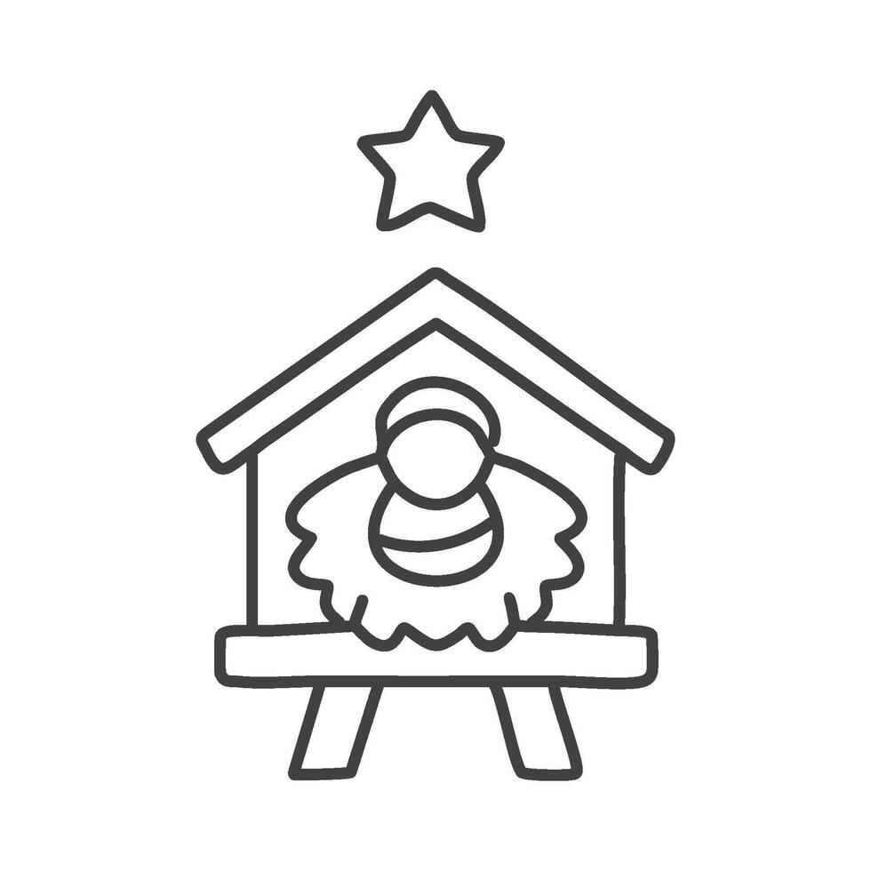 Nativity scene, baby Jesus vector