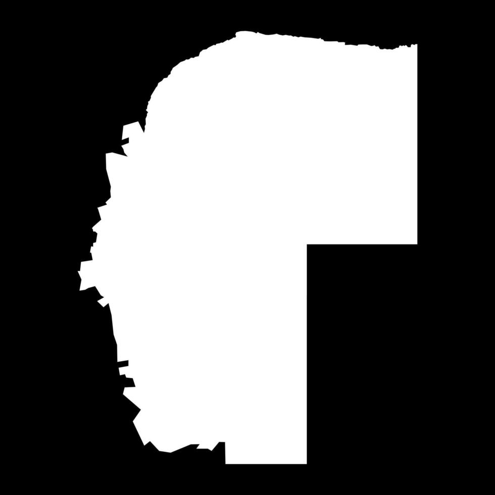 Omaheke region map, administrative division of Namibia. illustration. vector