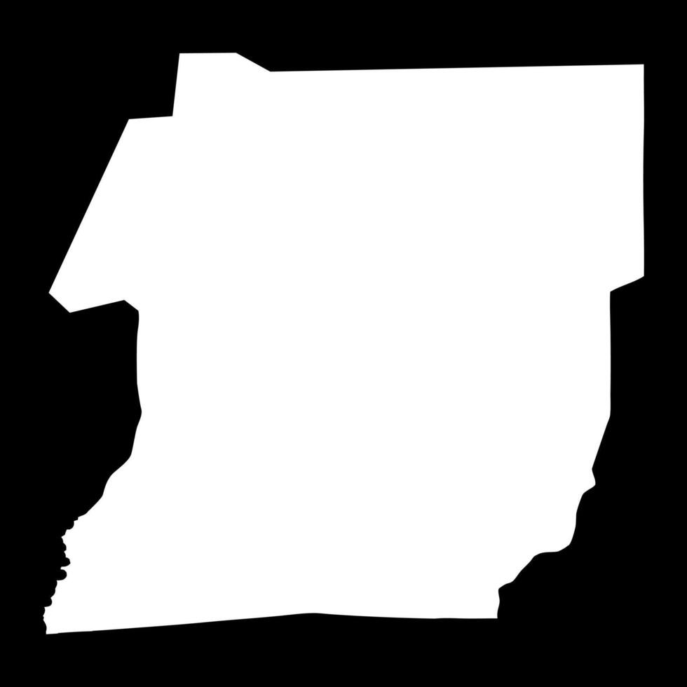 Menaka region map, administrative division of Mali. illustration. vector