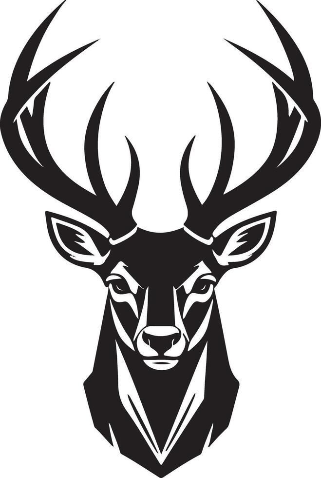 Deer Silhouette on White Background vector