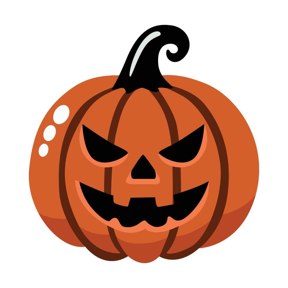 Frightening Halloween Pumpkin Clip Art for Spooky Creations vector