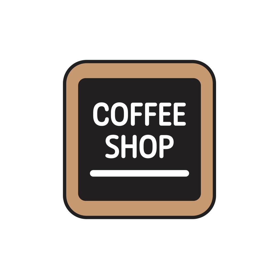 Stylish Coffee Shop Sign Clip Art for Your Designs vector