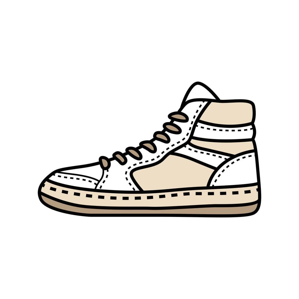 Stylish Sneaker Shoe Clip Art for Trendy Design Projects vector