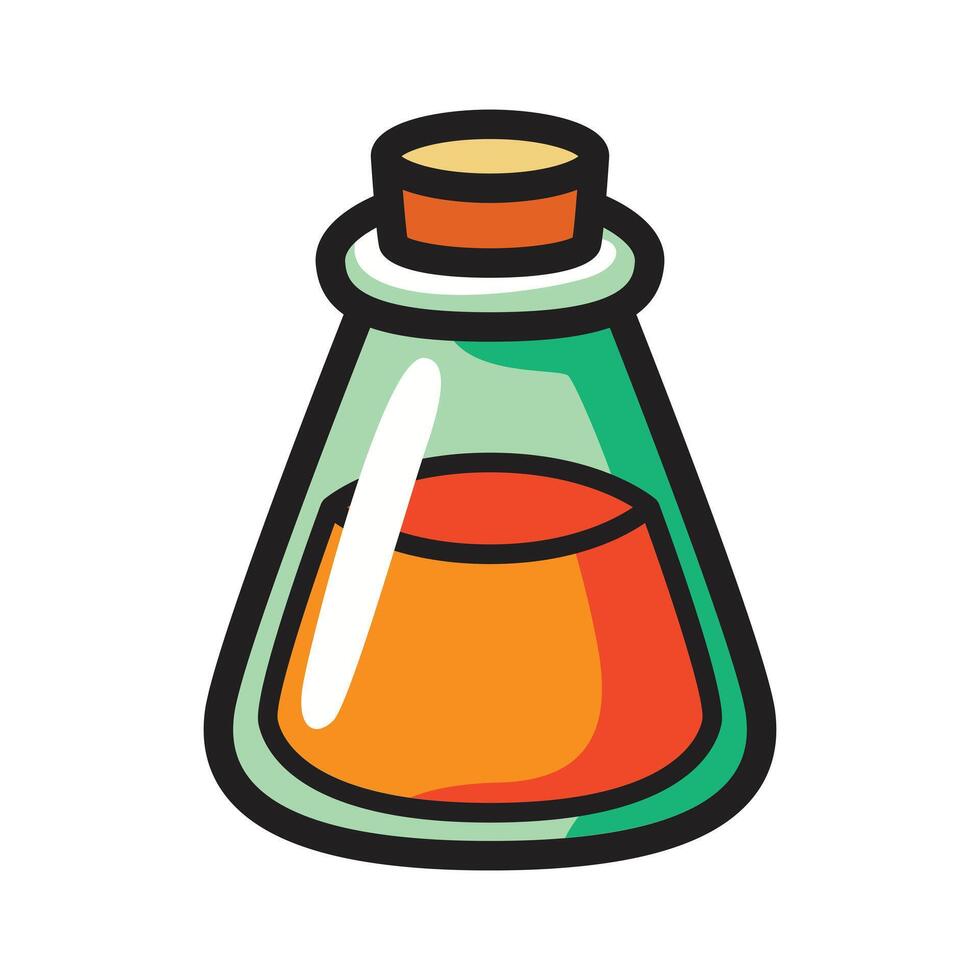 Magical Potion Flask Clip Art for Fantasy Creations vector