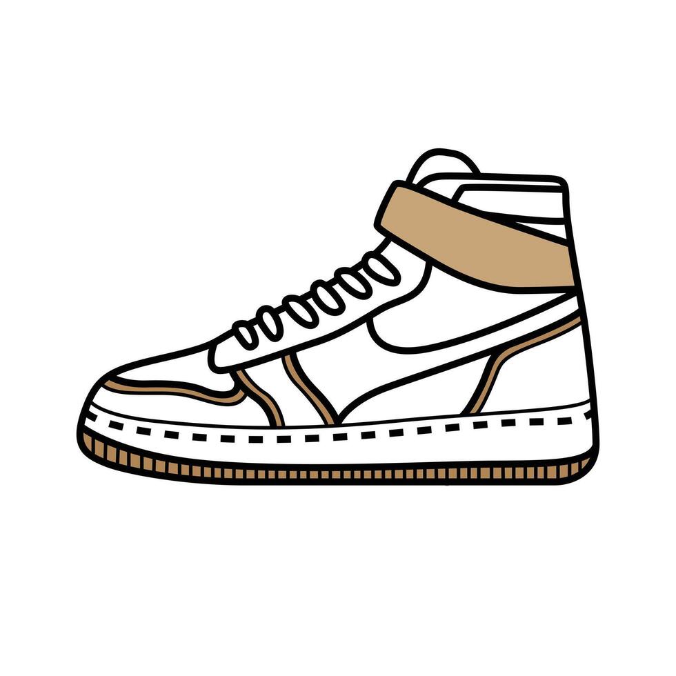 Stylish Sneaker Shoe Clip Art for Trendy Design Projects vector