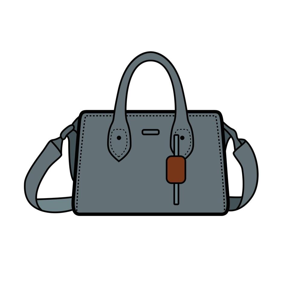 Elegant Handbag Clip Art for Fashionable Design Projects vector