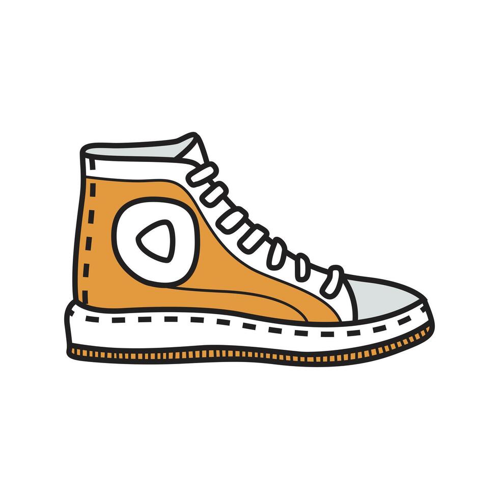 Stylish Sneaker Shoe Clip Art for Trendy Design Projects vector
